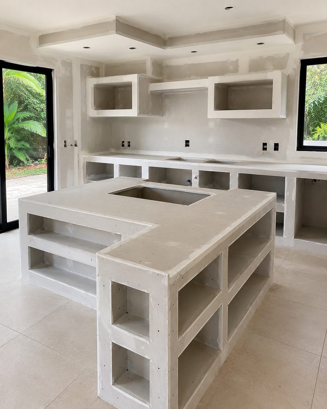 Isla de cocina en gypsum